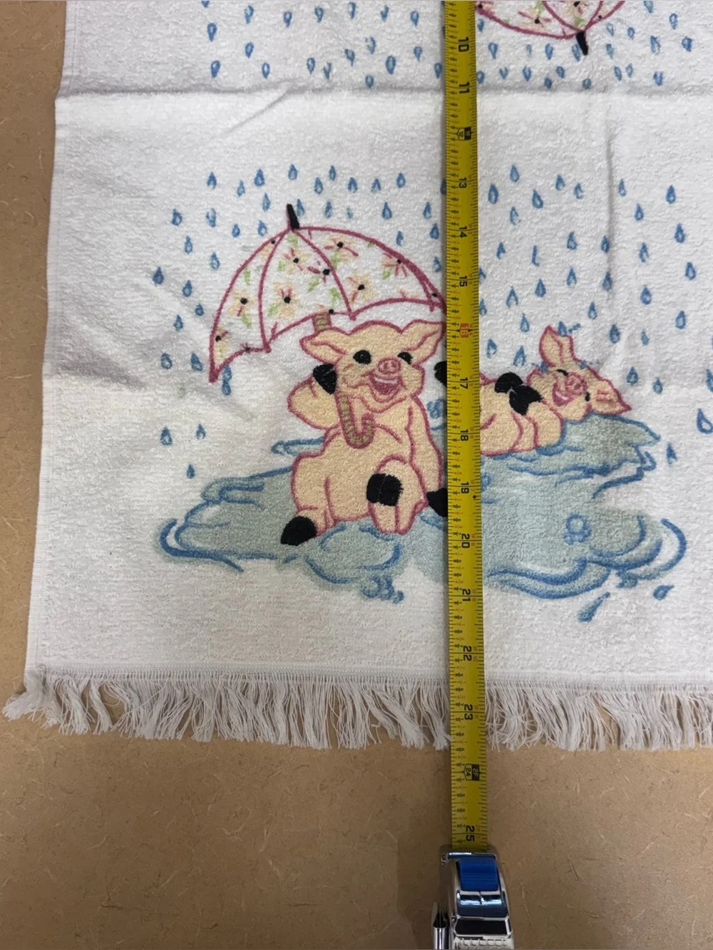 Vintage Pig Tea Towel 100% Cotton Leshner Mills